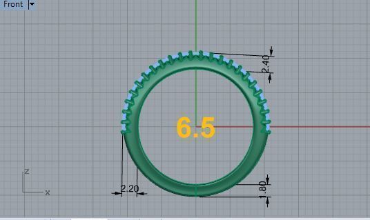 Nice round diamond ring 2850 3D print model 3D print model_5