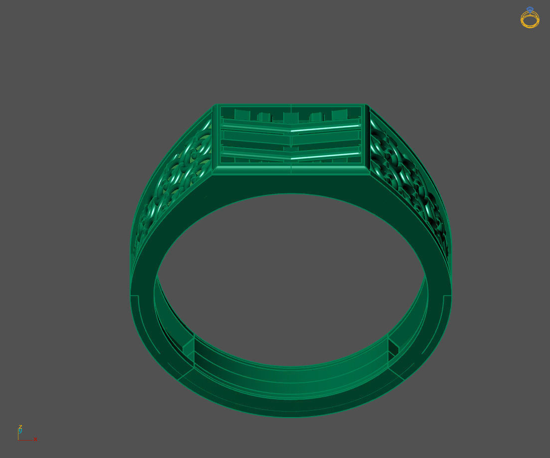 Gents Ring - Mens Ring STL READY FILES With 3DM Files 3D model 3D print model_2