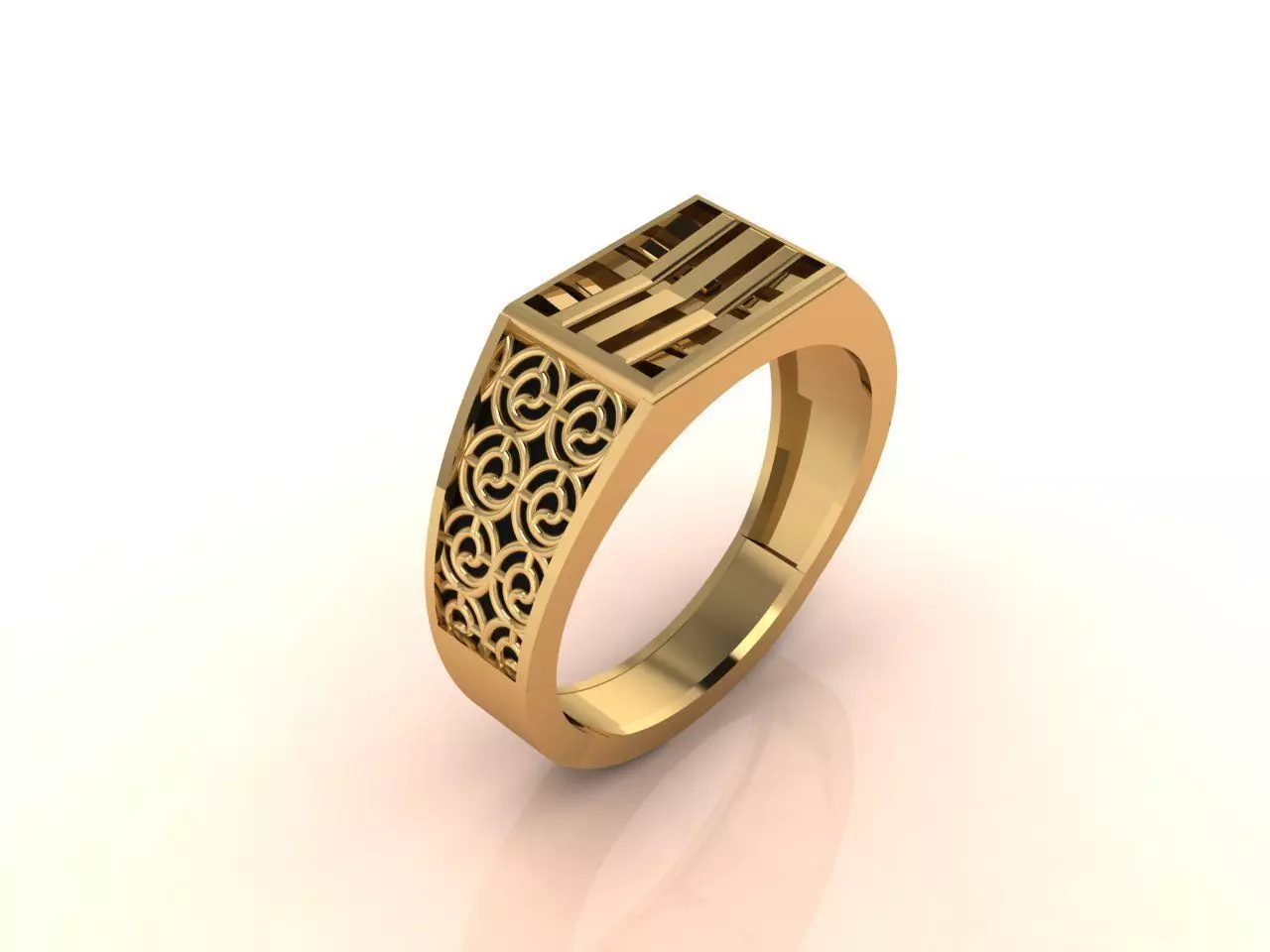 Gents Ring - Mens Ring STL READY FILES With 3DM Files 3D model 3D print model_0
