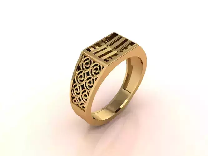 Gents Ring - Mens Ring STL READY FILES With 3DM Files 3D model