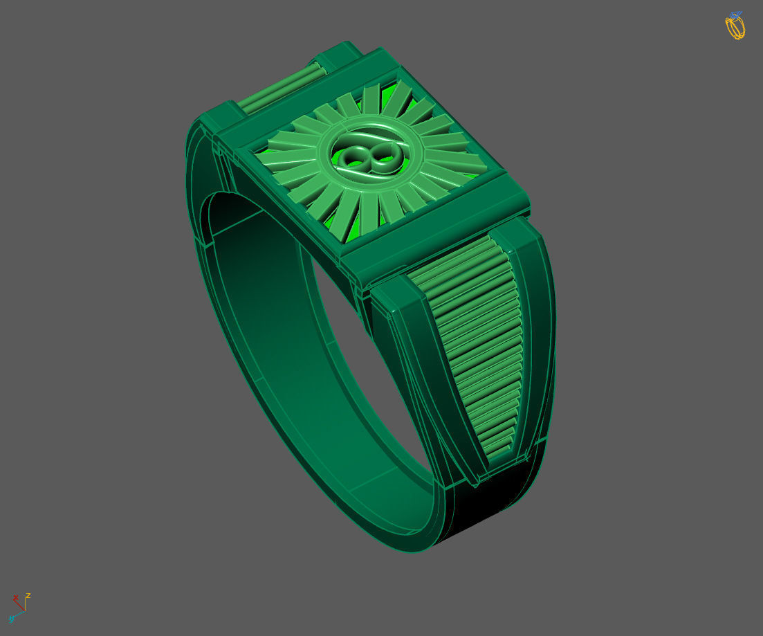 Gents Ring - Mens Ring STL READY FILES With 3DM Files 3D model 3D print model_4