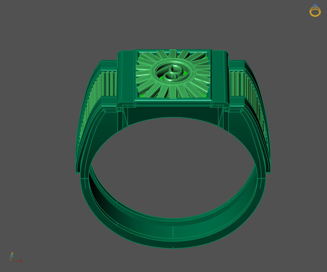 Gents Ring - Mens Ring STL READY FILES With 3DM Files 3D model 3D print model_2