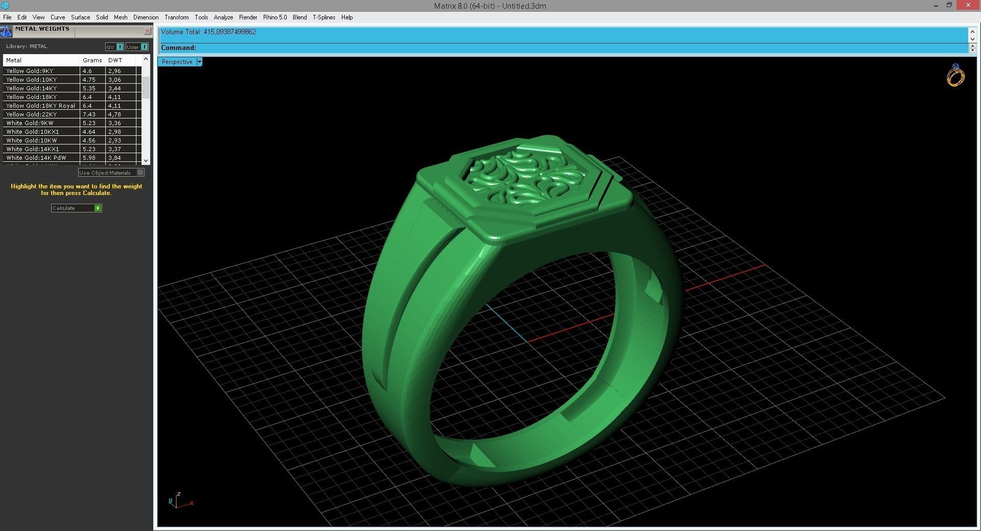 Gents Ring - Mens Ring STL READY FILES With 3DM Files 3D model 3D print model_5