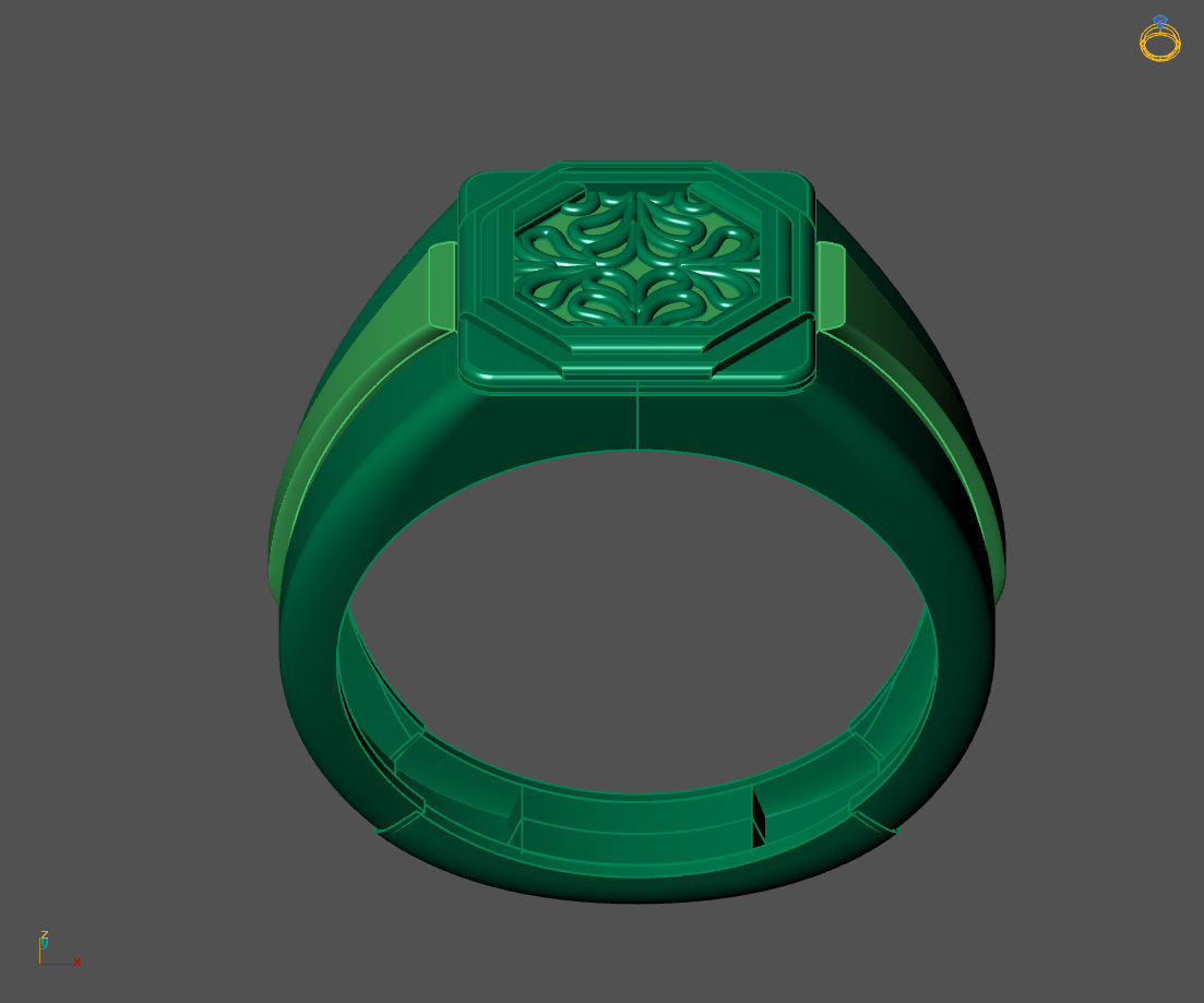 Gents Ring - Mens Ring STL READY FILES With 3DM Files 3D model 3D print model_2