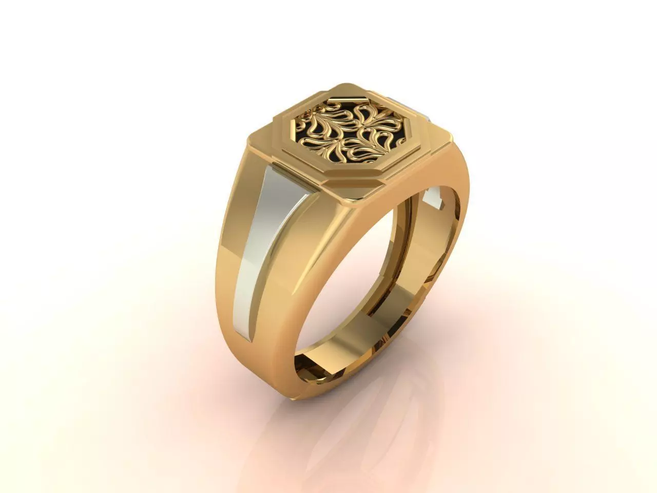 Gents Ring - Mens Ring STL READY FILES With 3DM Files 3D model 3D print model_0