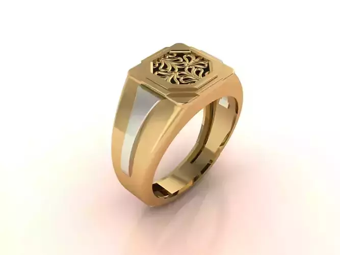 Gents Ring - Mens Ring STL READY FILES With 3DM Files 3D model 3D print model