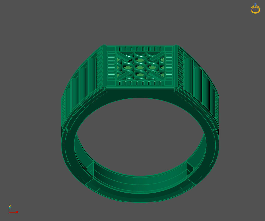 Gents Ring - Mens Ring STL READY FILES With 3DM Files 3D model 3D print model_2