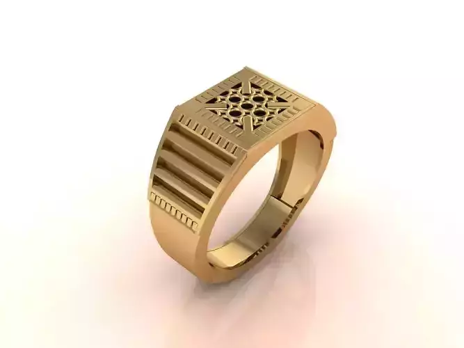 Gents Ring - Mens Ring STL READY FILES With 3DM Files 3D model 3D print model
