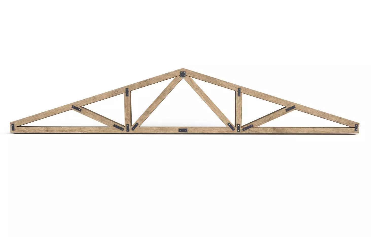 Wooden Roof Truss 05 Low-poly 3D model