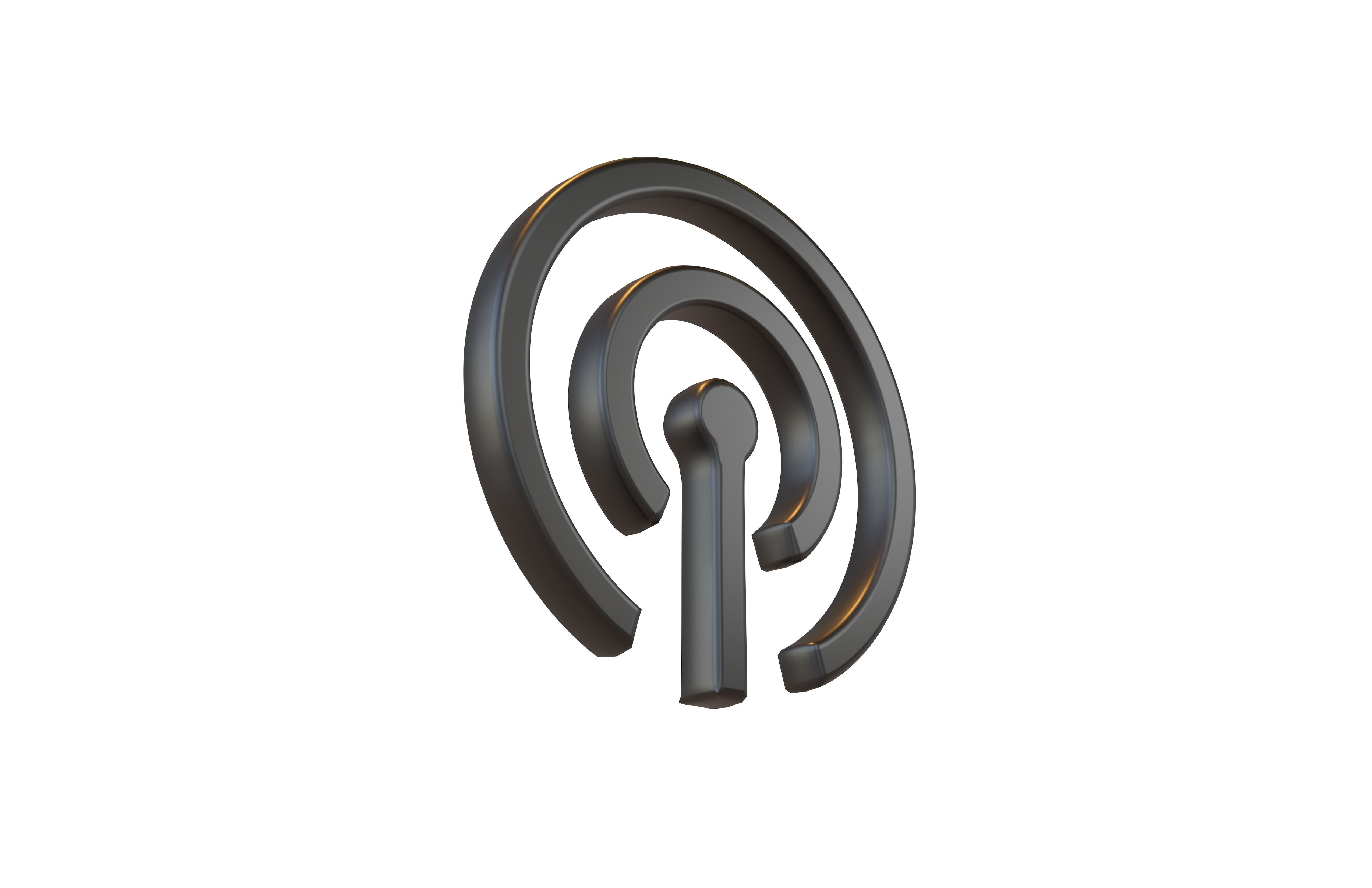 Cellular Symbol V1 001 Low-poly 3D model_3