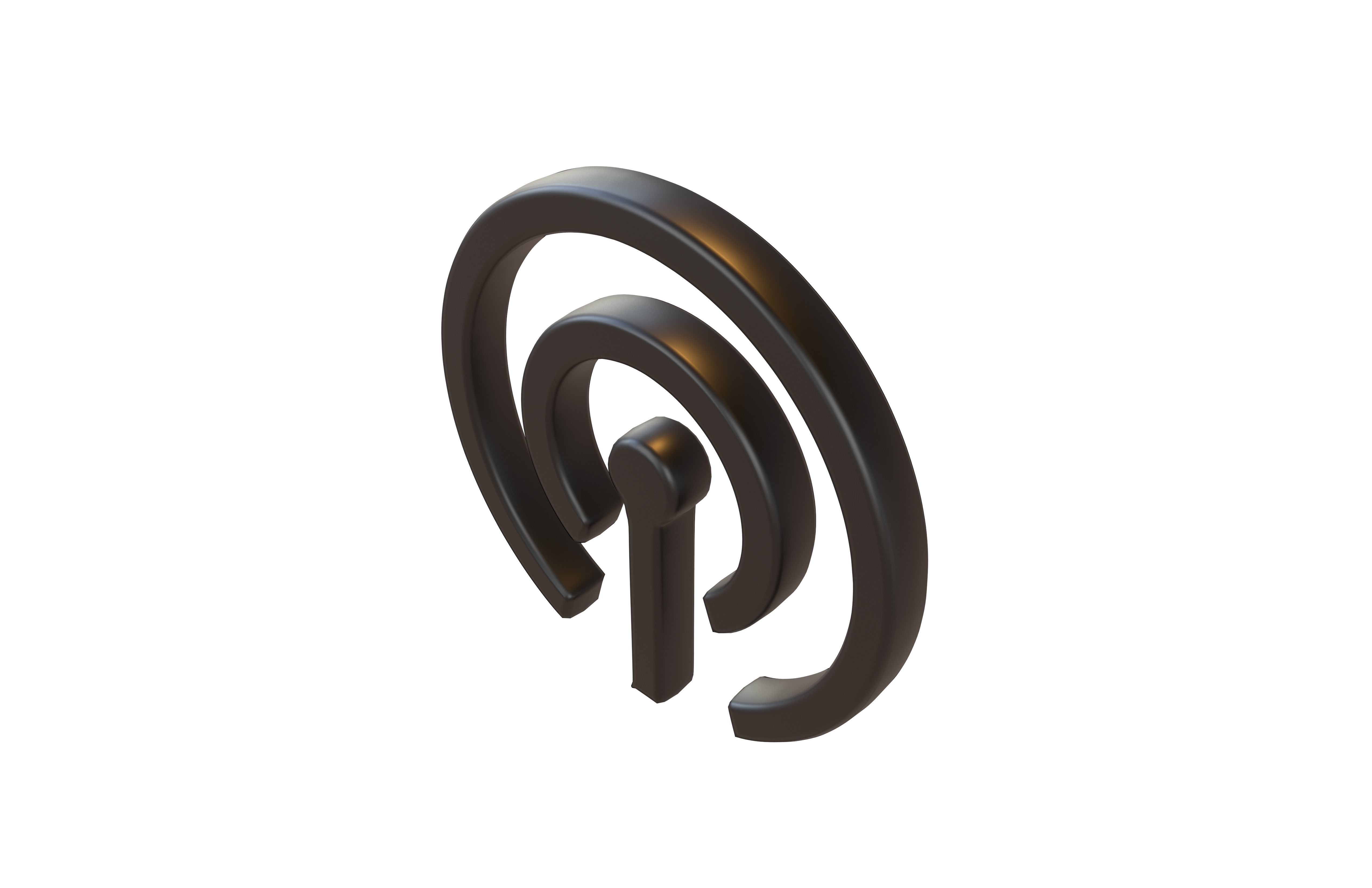 Cellular Symbol V1 001 Low-poly 3D model_2