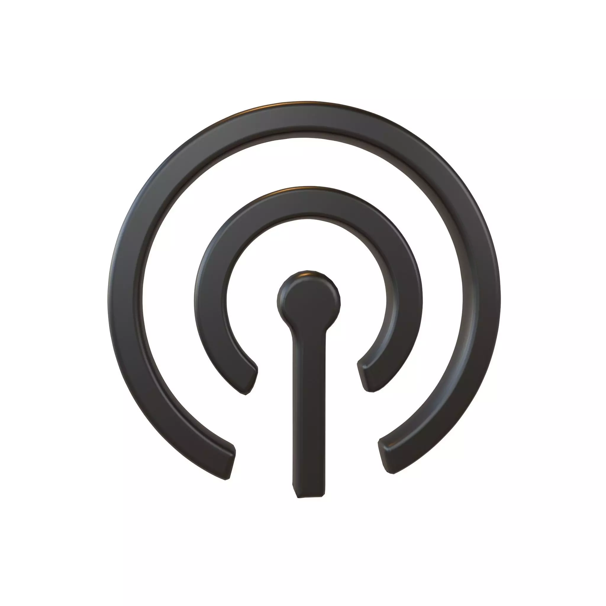 Cellular Symbol V1 001 Low-poly 3D model_0