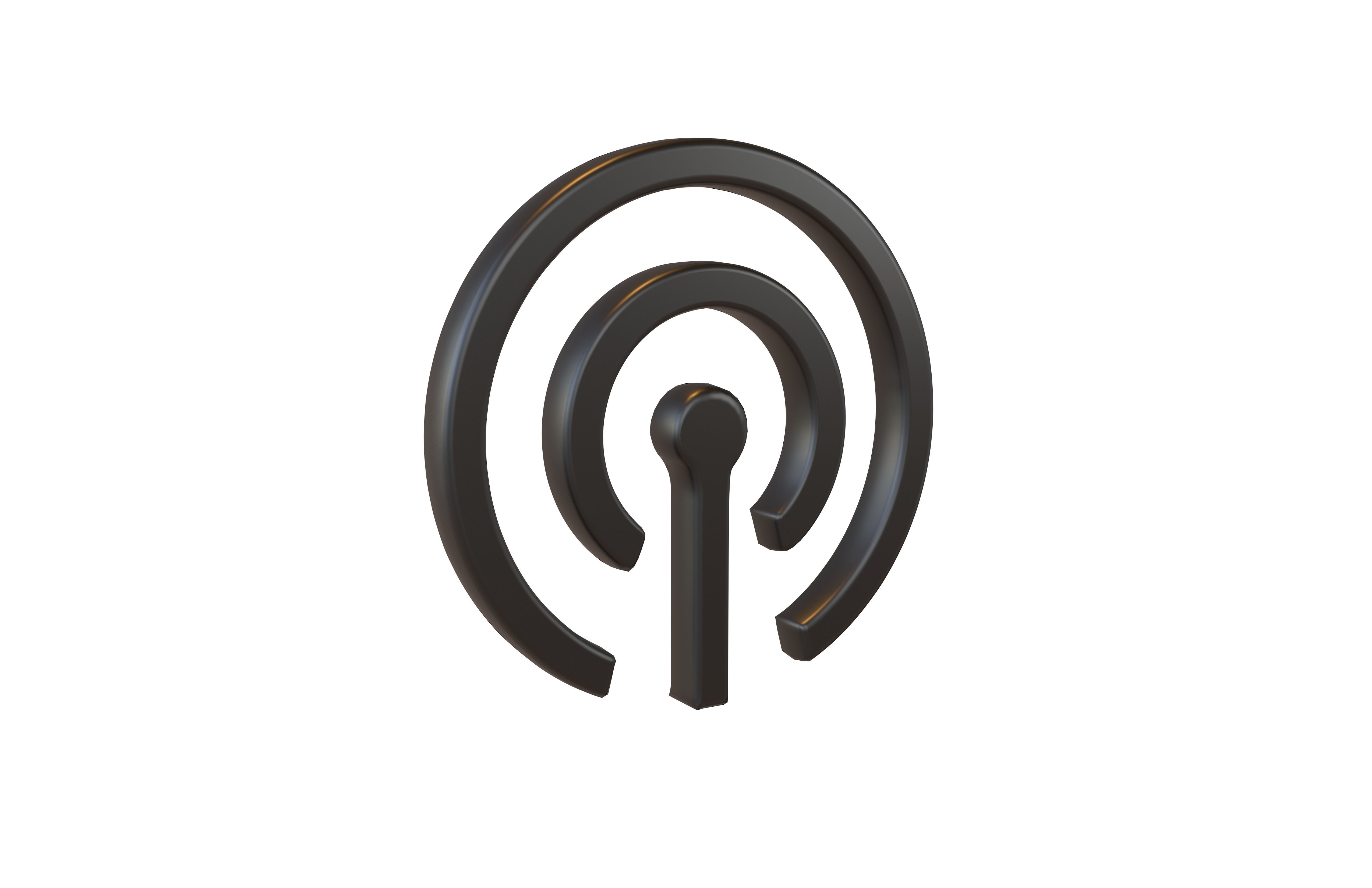 Cellular Symbol V1 001 Low-poly 3D model_1