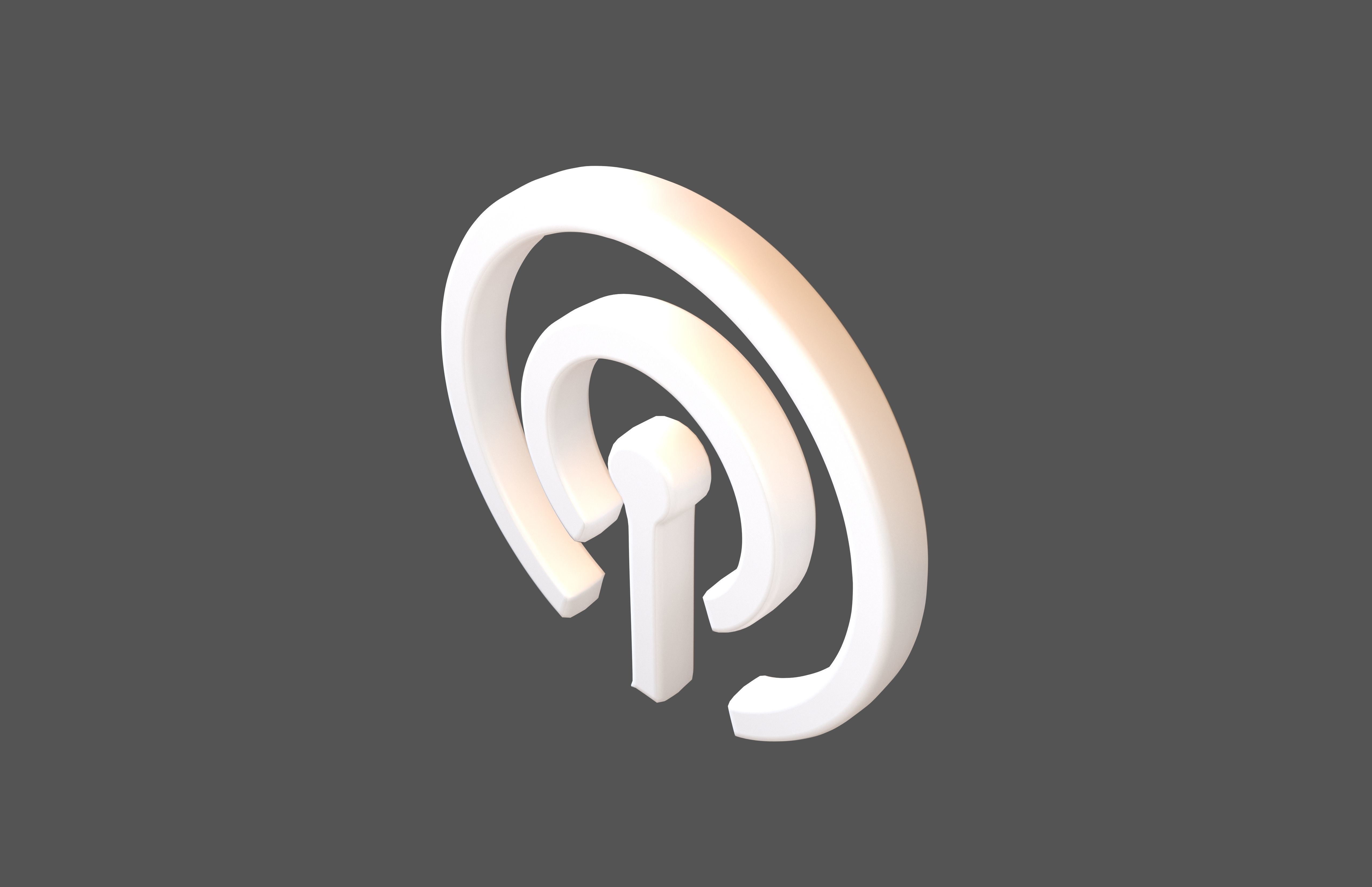 Cellular Symbol V1 002 Low-poly 3D model_1