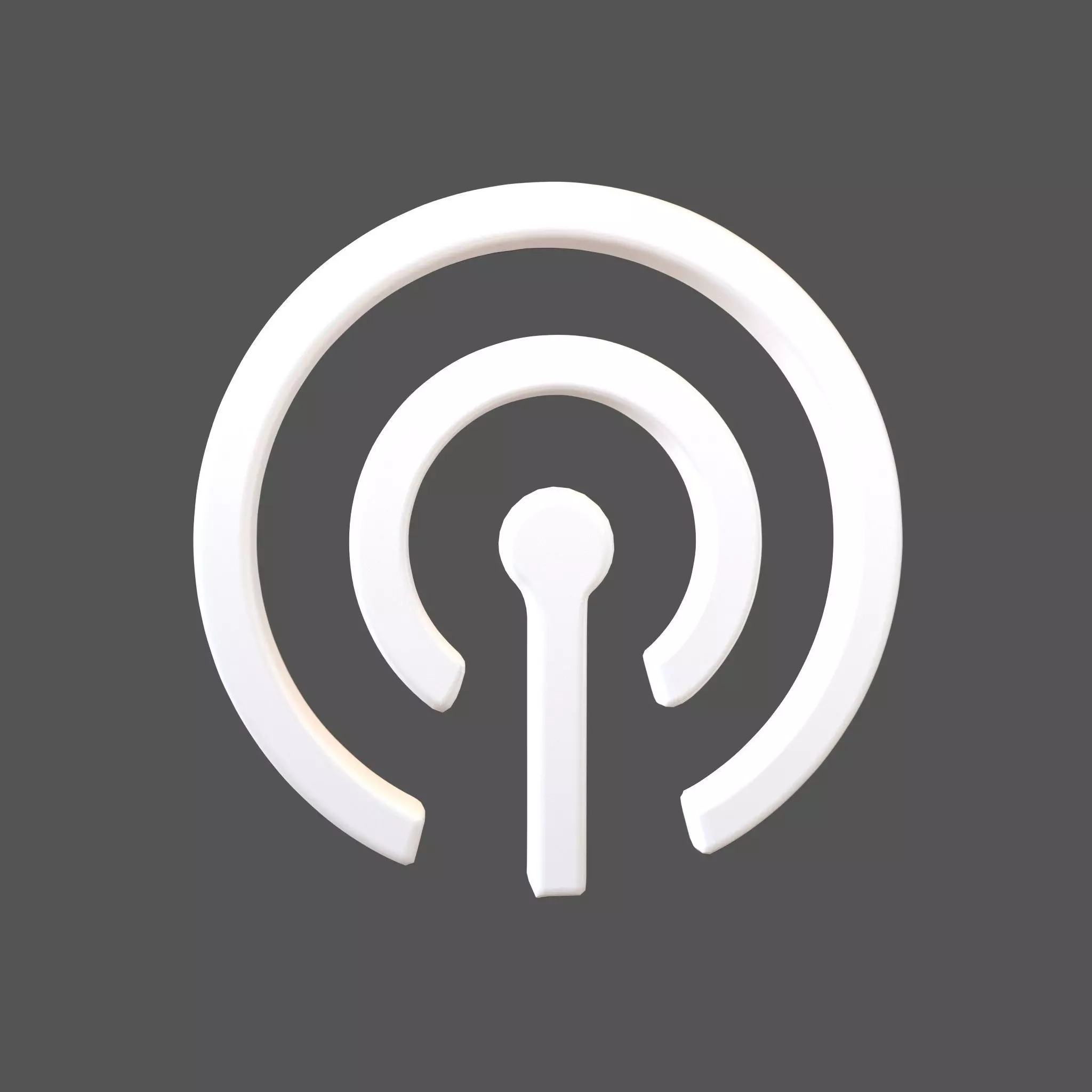 Cellular Symbol V1 002 Low-poly 3D model_0