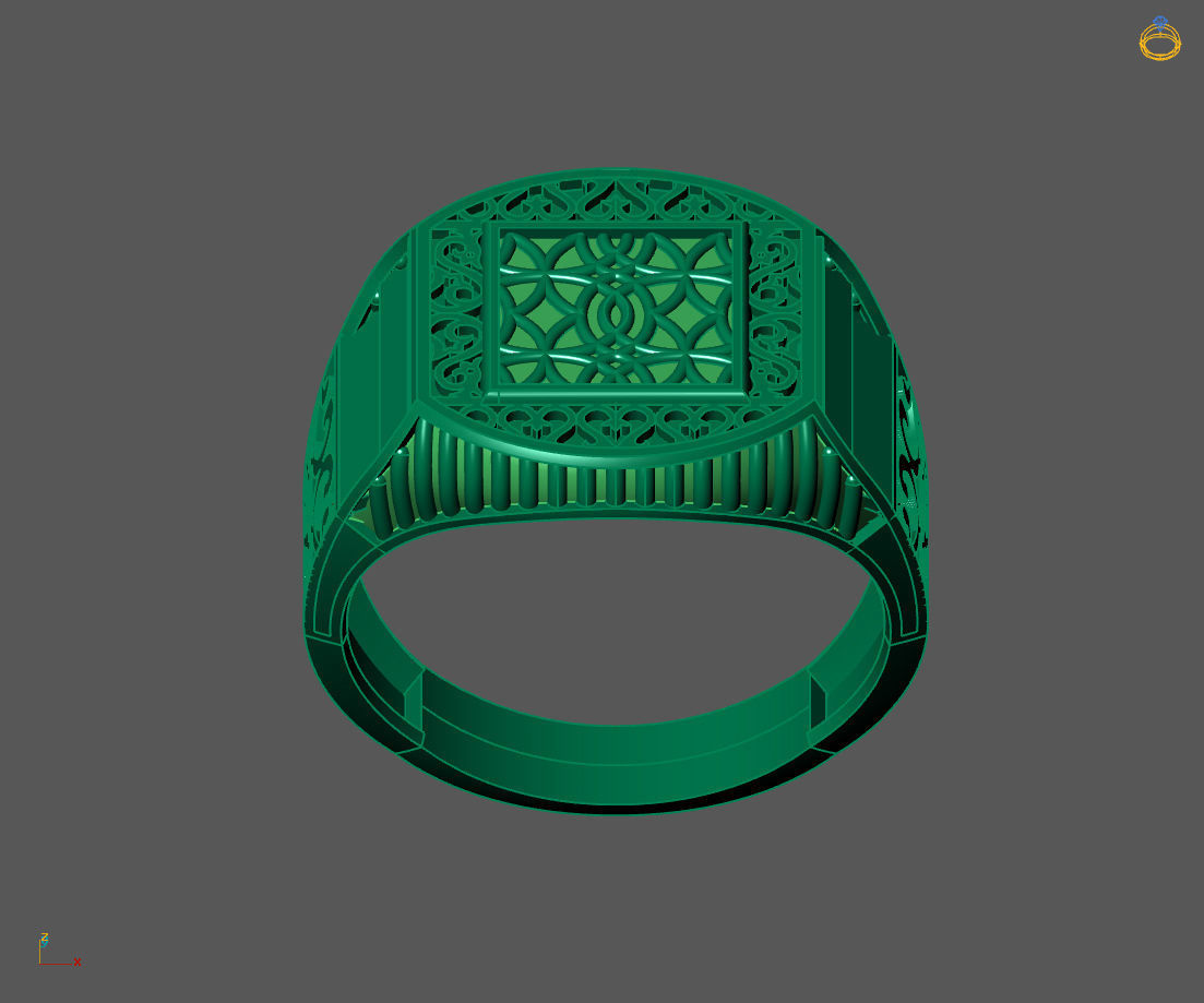 Gents Ring - Mens Ring STL READY FILES With 3DM Files 3D model 3D print model_2