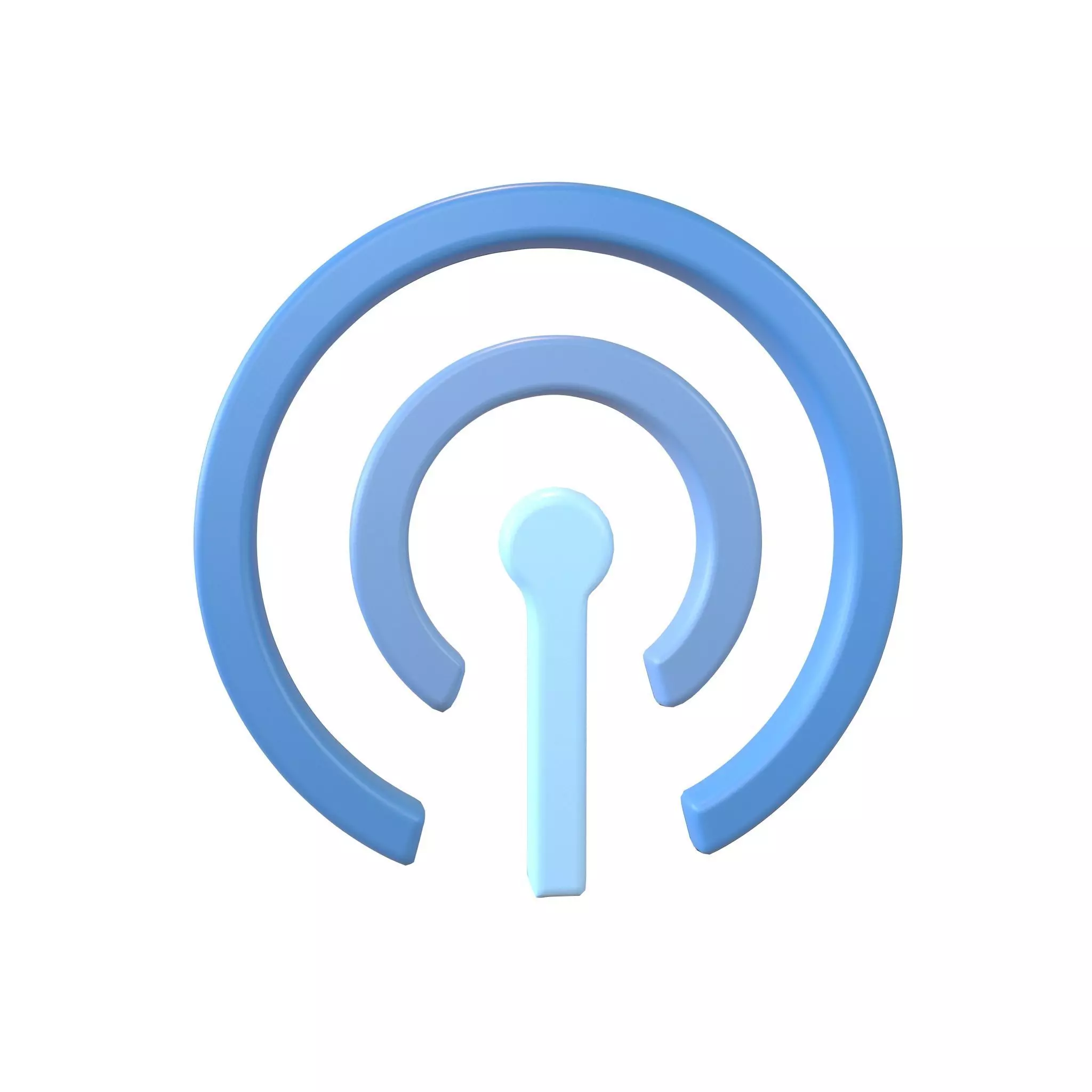 Cellular Symbol V1 003 Low-poly 3D model_0