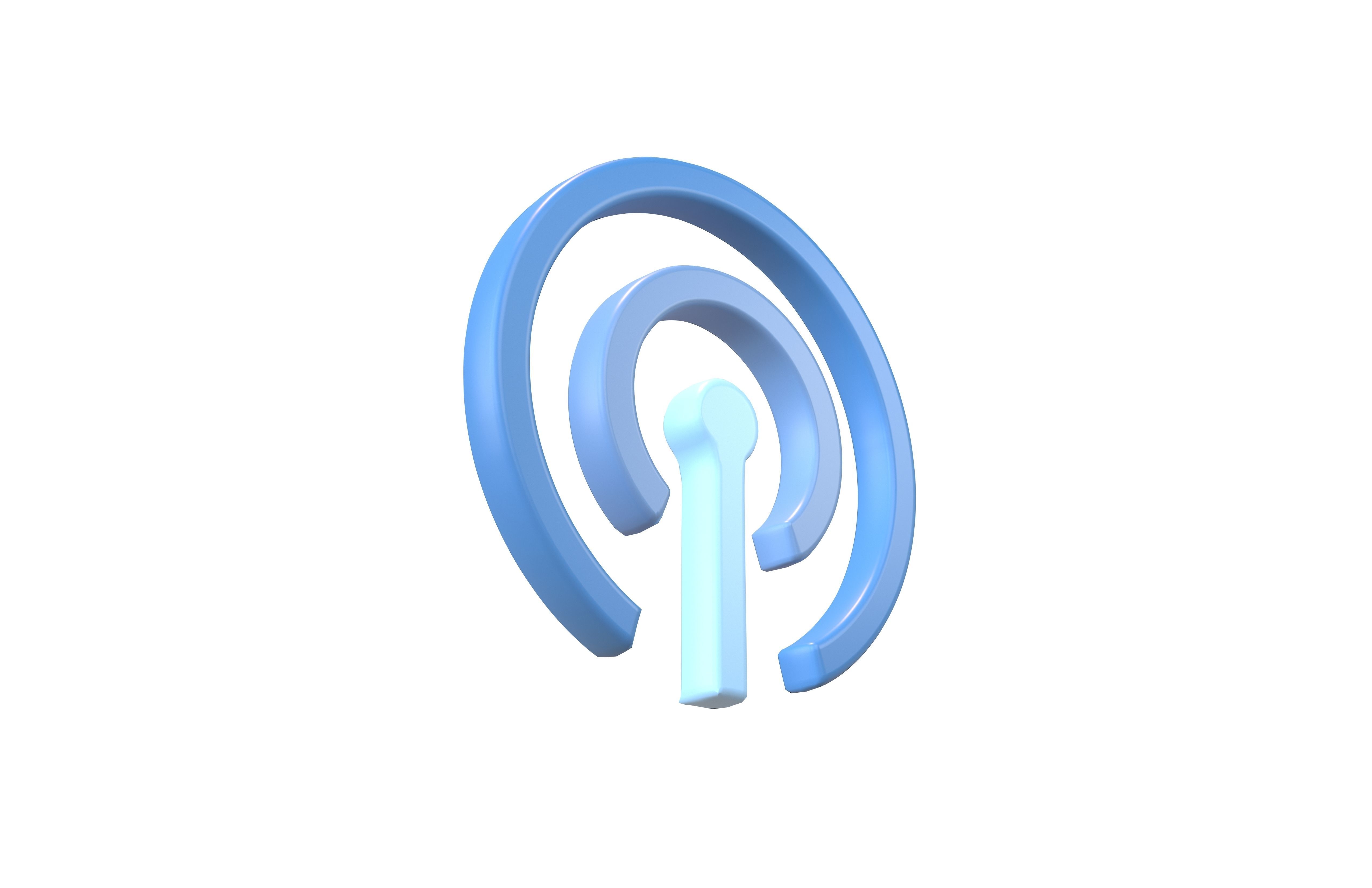 Cellular Symbol V1 003 Low-poly 3D model_3