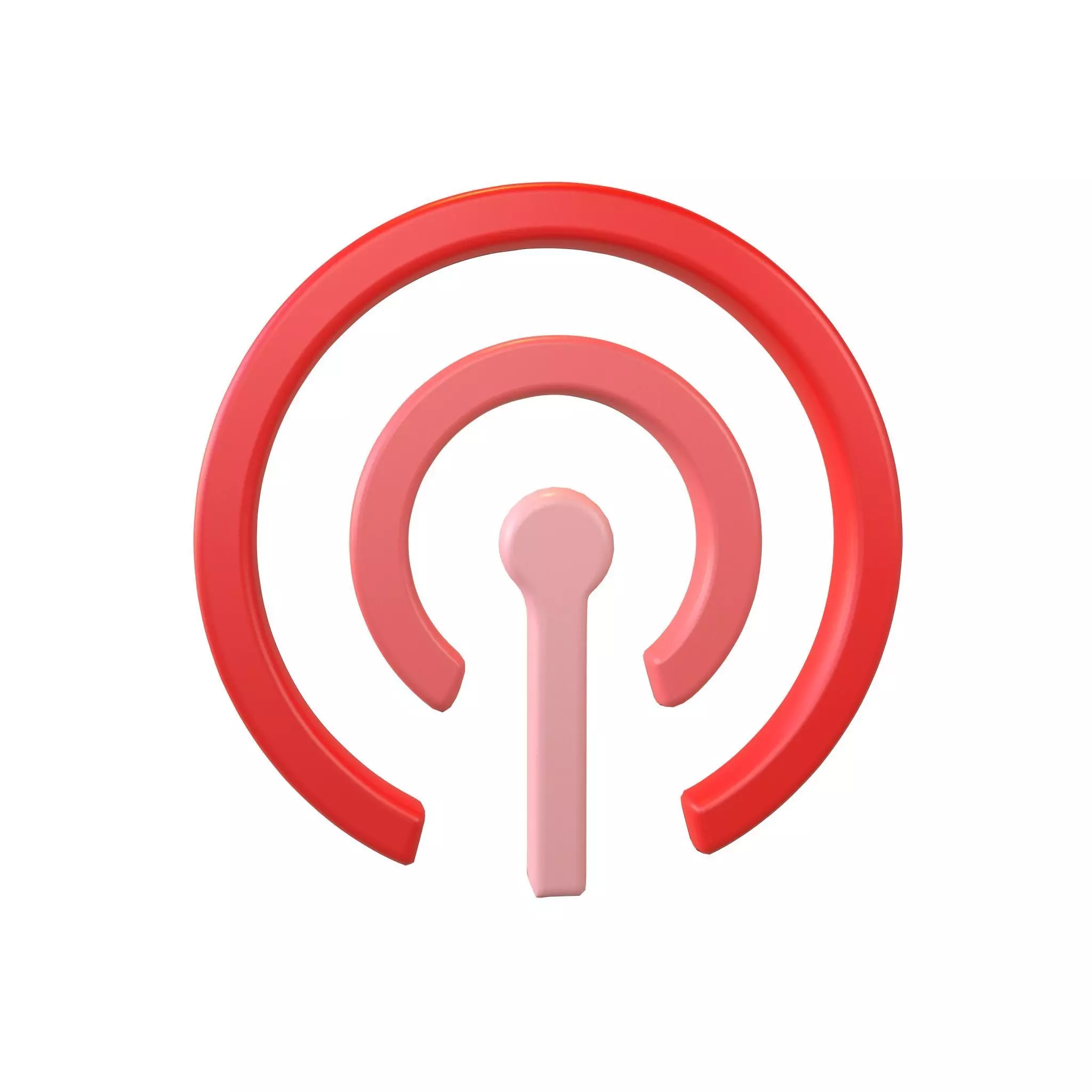 Cellular Symbol V1 004 Low-poly 3D model_0