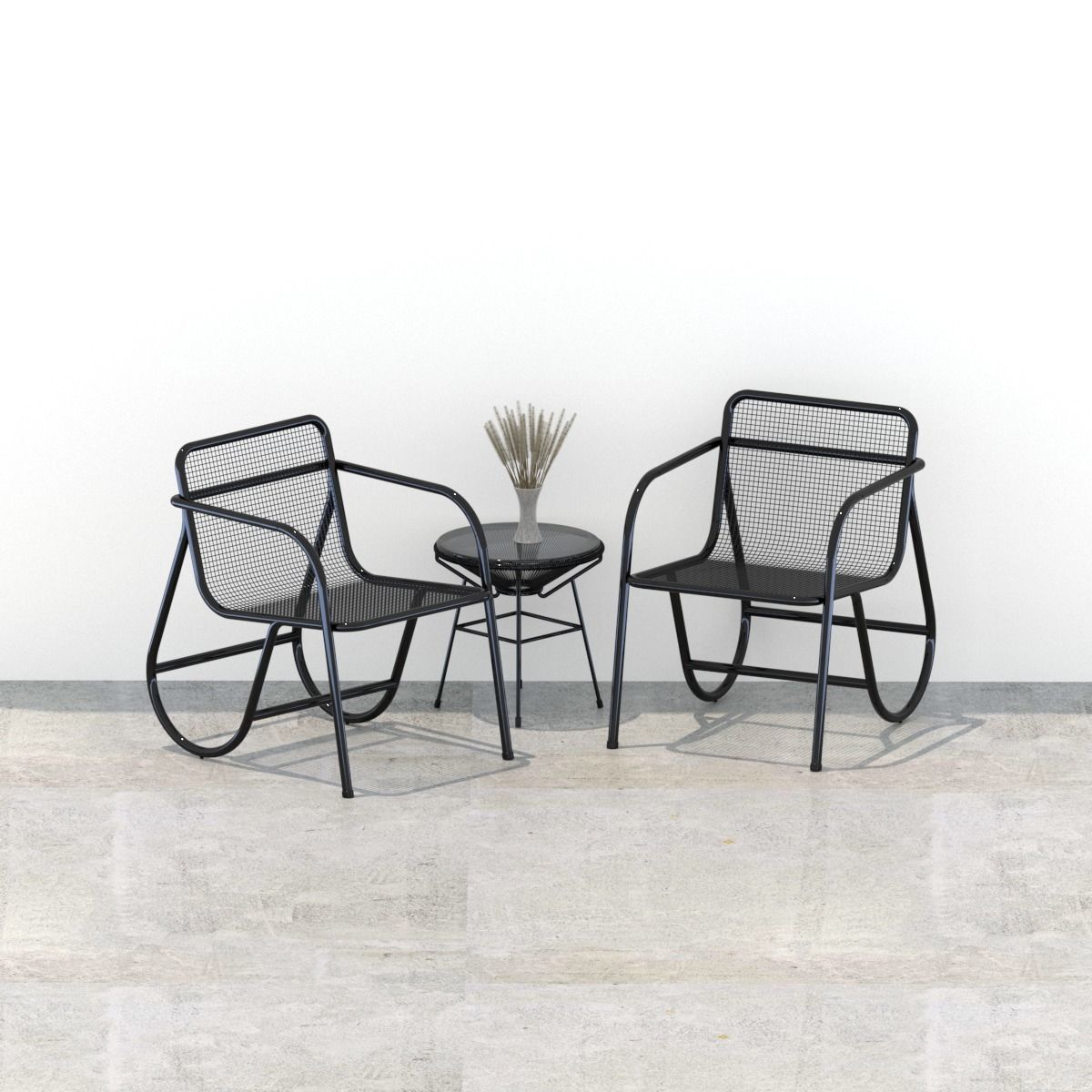 Chair outdoor series 2 3D model_2