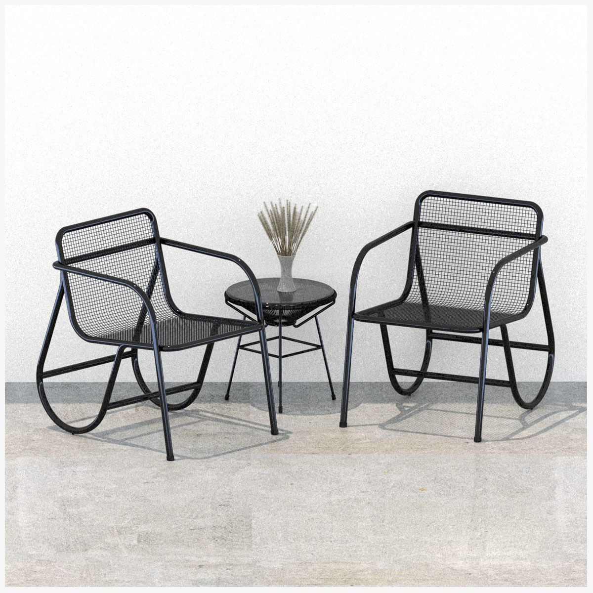 Chair outdoor series 2 3D model_6