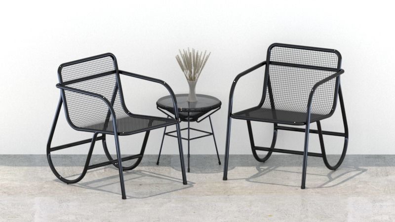 Chair outdoor series 2 3D model_1