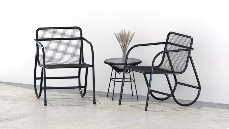 Chair outdoor series 2 3D model_0