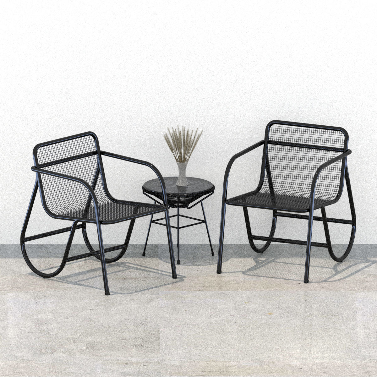 Chair outdoor series 2 3D model_5