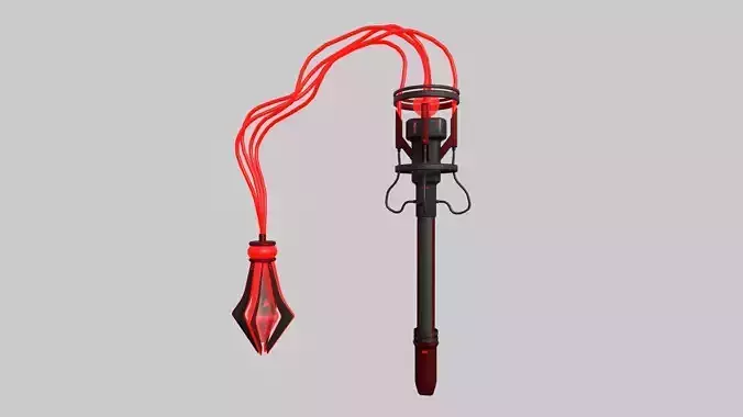 SciFi Flail A04 Black Red - Sci Fi Weapon Design Low-poly 3D model