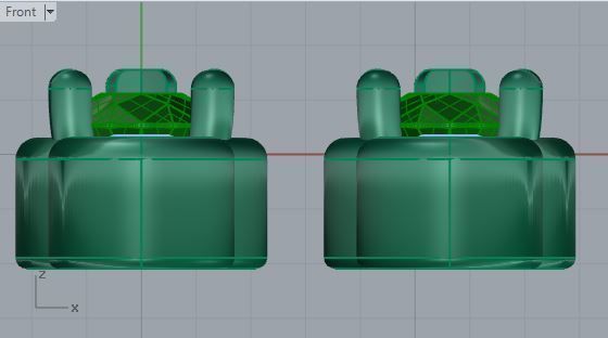 Green leaf earrings 2856 3D print model 3D print model_5