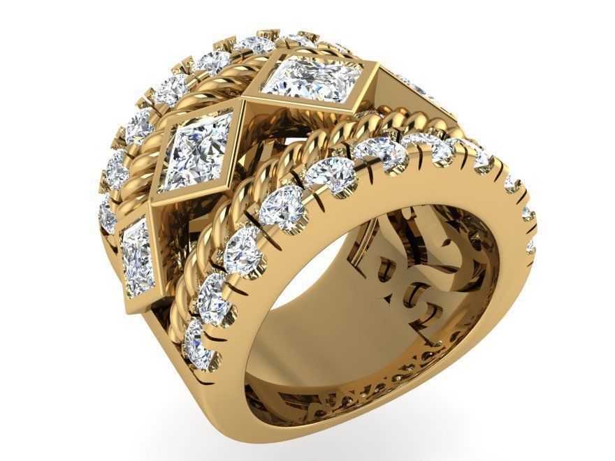 Thick bright ring 2859 3D print model 3D print model_1