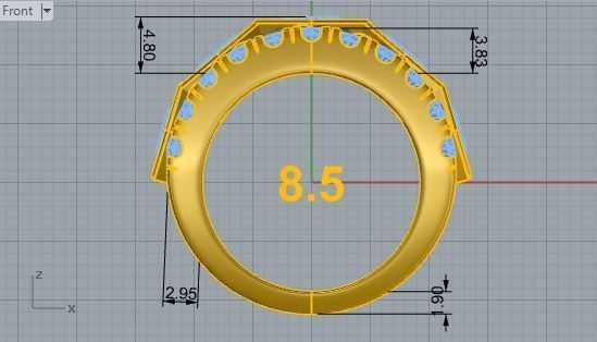 Thick bright ring 2859 3D print model 3D print model_5