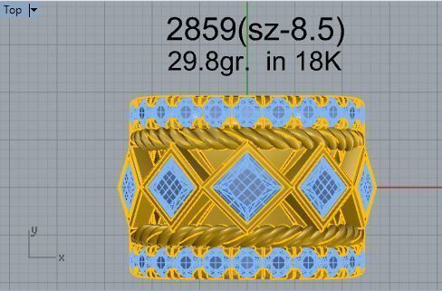 Thick bright ring 2859 3D print model 3D print model_4