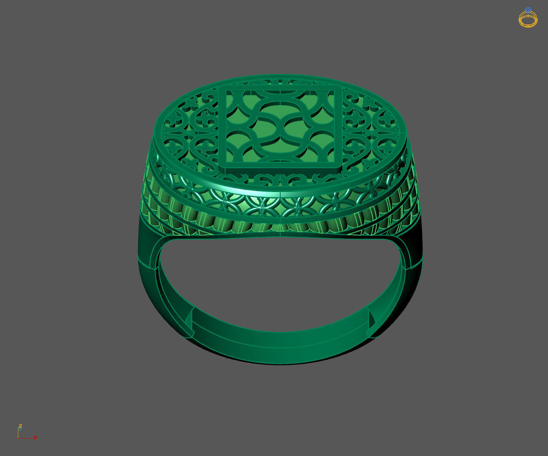 Gents Ring - Mens Ring STL READY FILES With 3DM Files 3D model 3D print model_2