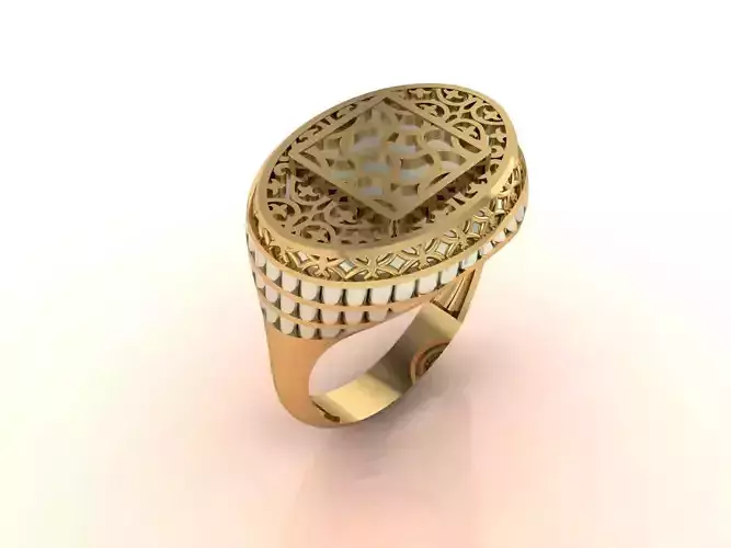 Gents Ring - Mens Ring STL READY FILES With 3DM Files 3D model 3D print model
