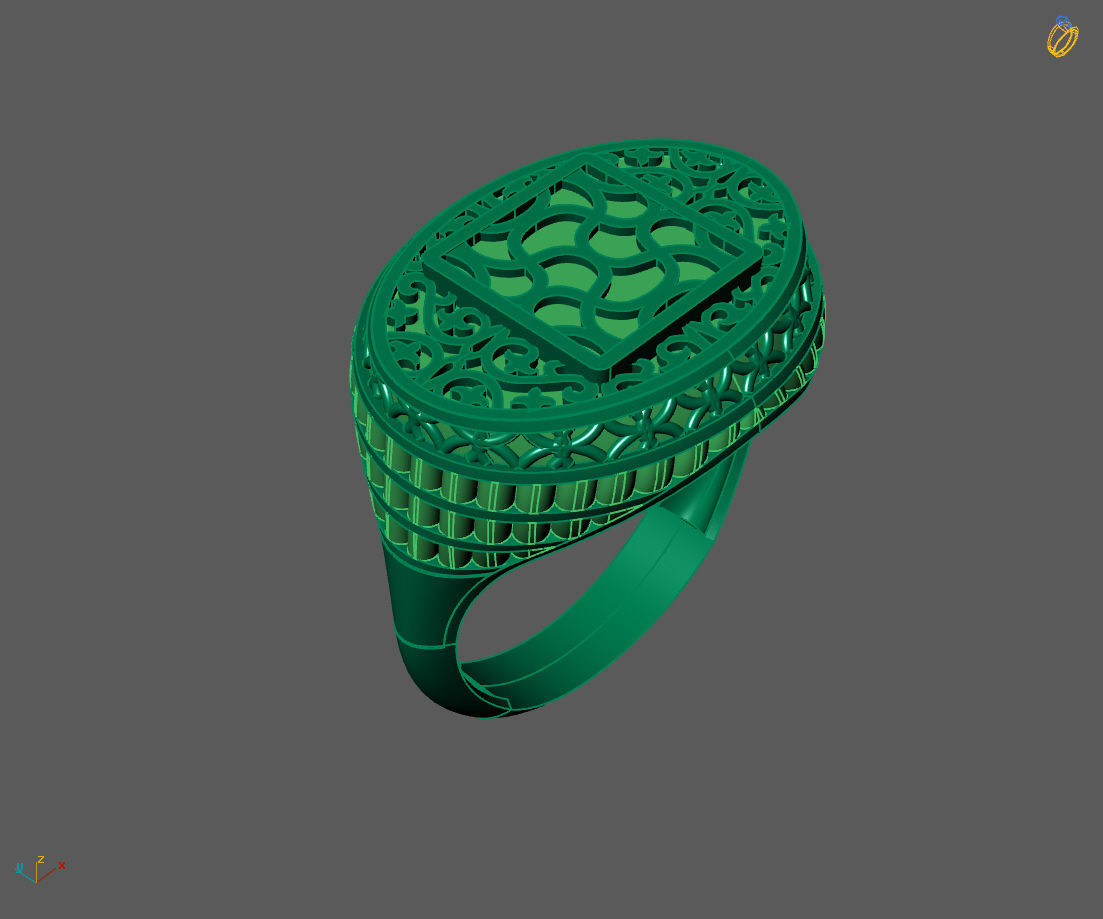 Gents Ring - Mens Ring STL READY FILES With 3DM Files 3D model 3D print model_1