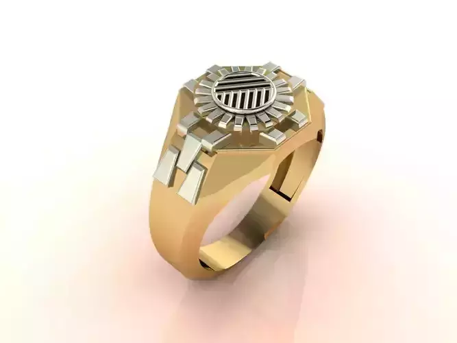 Gents Ring - Mens Ring STL READY FILES With 3DM Files 3D model 3D print model