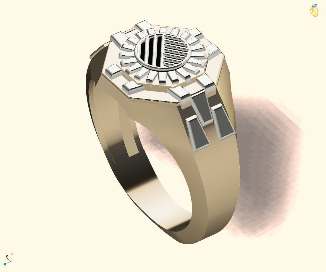 Gents Ring - Mens Ring STL READY FILES With 3DM Files 3D model 3D print model_4
