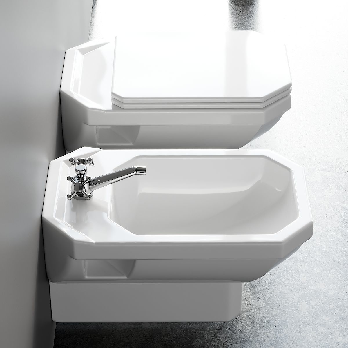 Duravit 1930 Series Wall-Hung WC 3D model_3