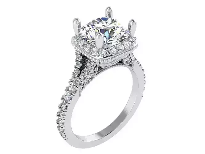  Modest diamond ring 2860 3D print model