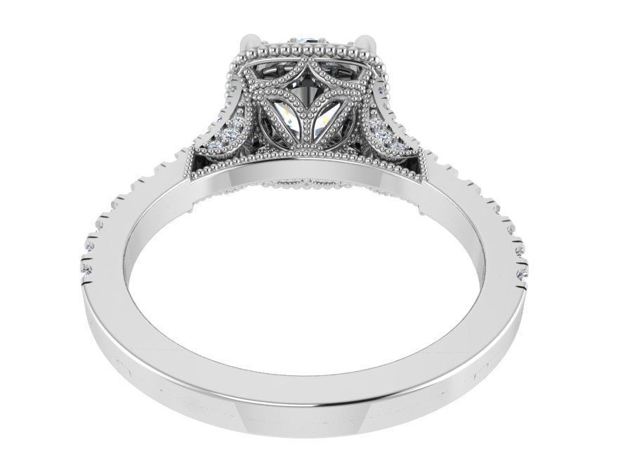 Modest diamond ring 2860 3D print model 3D print model_3
