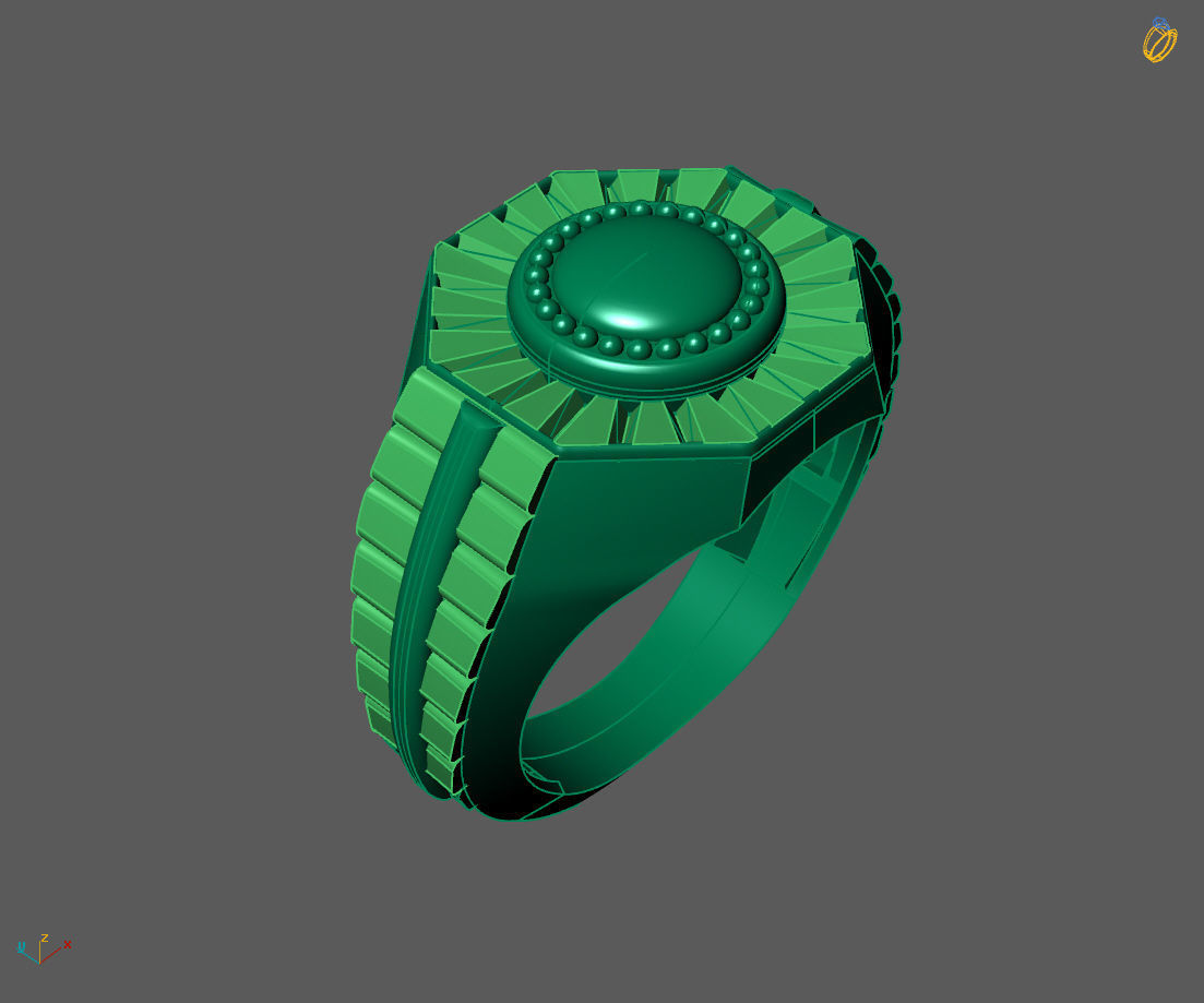 Gents Ring - Mens Ring STL READY FILES With 3DM Files 3D model 3D print model_1