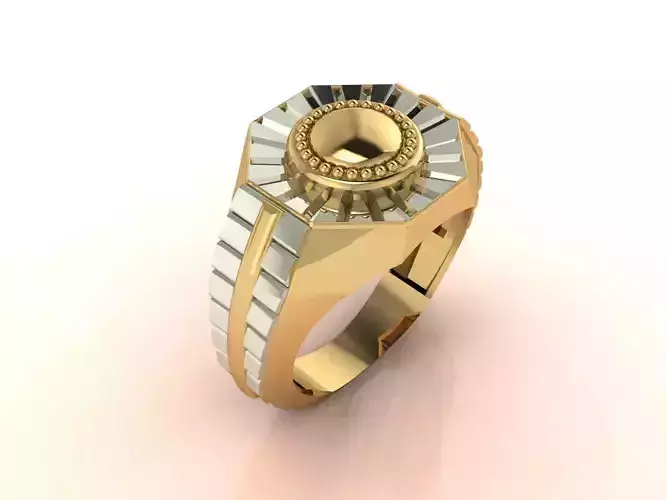 Gents Ring - Mens Ring STL READY FILES With 3DM Files 3D model 3D print model