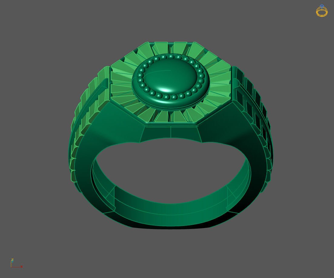 Gents Ring - Mens Ring STL READY FILES With 3DM Files 3D model 3D print model_2