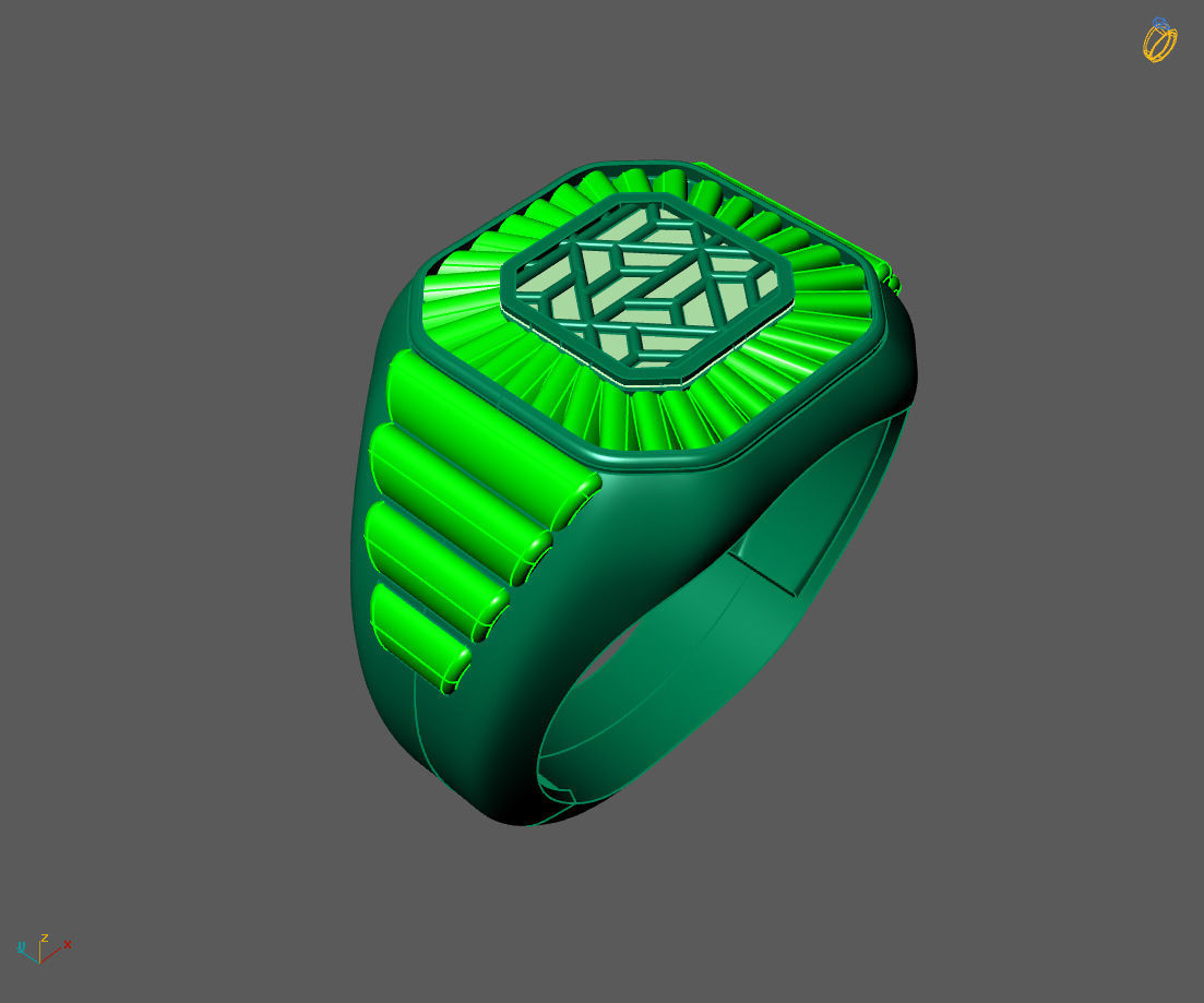 Gents Ring - Mens Ring STL READY FILES With 3DM Files 3D model 3D print model_1