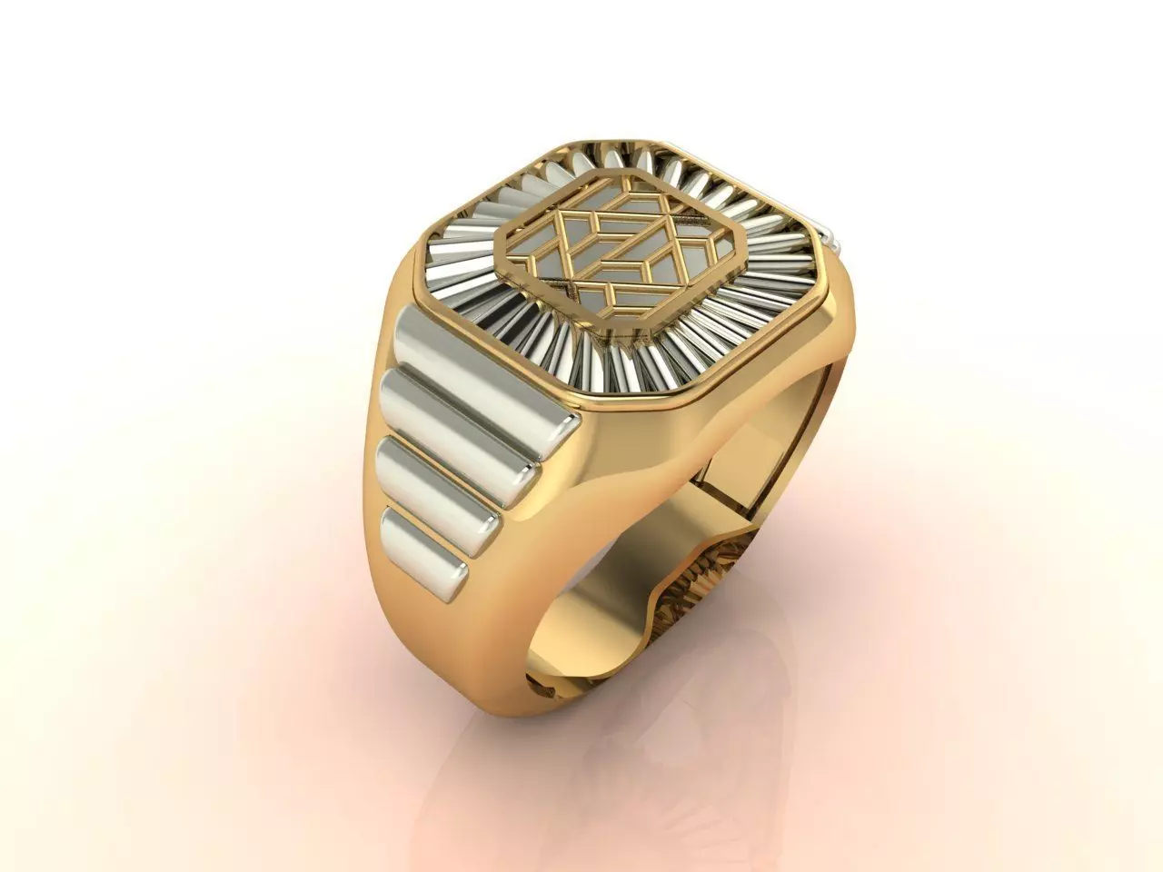 Gents Ring - Mens Ring STL READY FILES With 3DM Files 3D model 3D print model_0