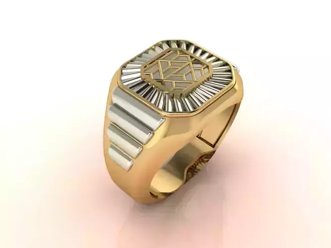 Gents Ring - Mens Ring STL READY FILES With 3DM Files 3D model 3D print model