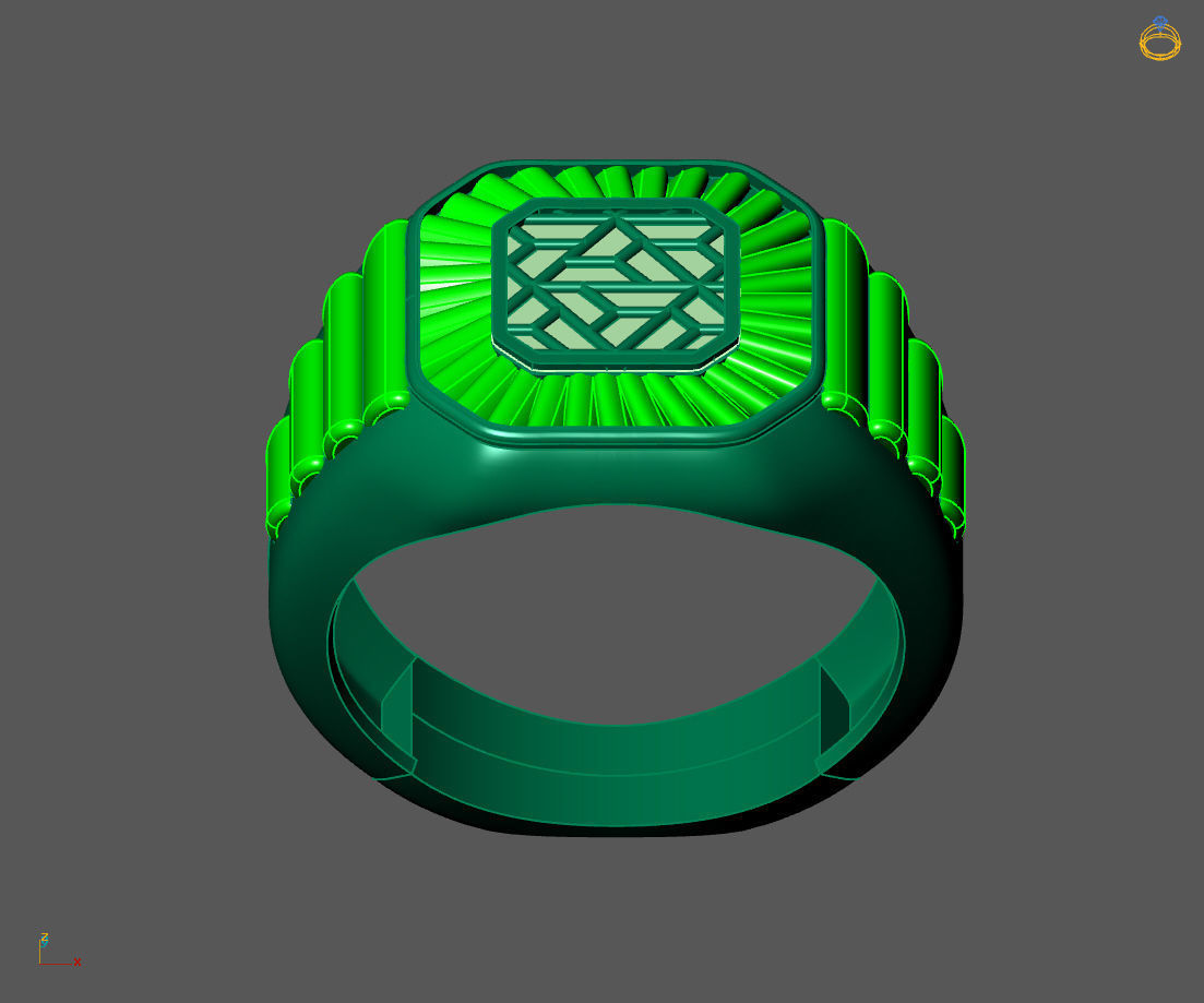 Gents Ring - Mens Ring STL READY FILES With 3DM Files 3D model 3D print model_2