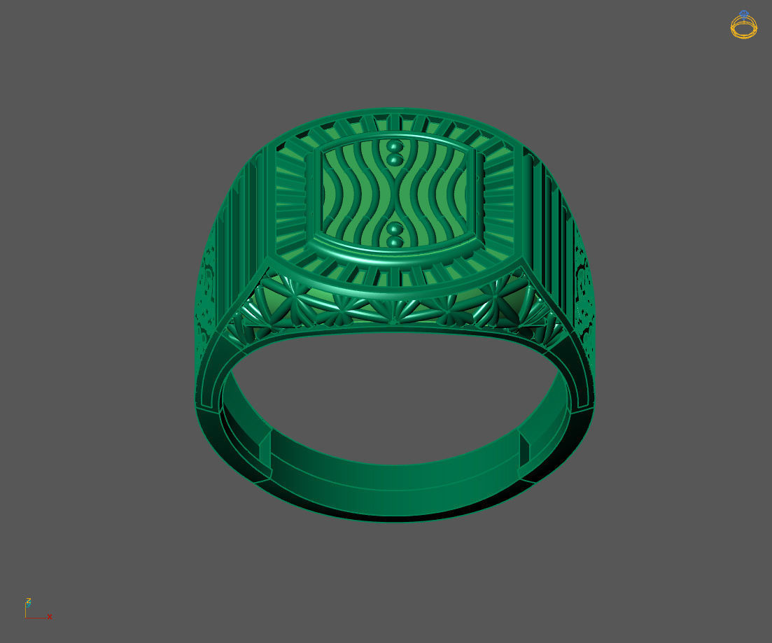 Gents Ring - Mens Ring STL READY FILES With 3DM Files 3D model 3D print model_2