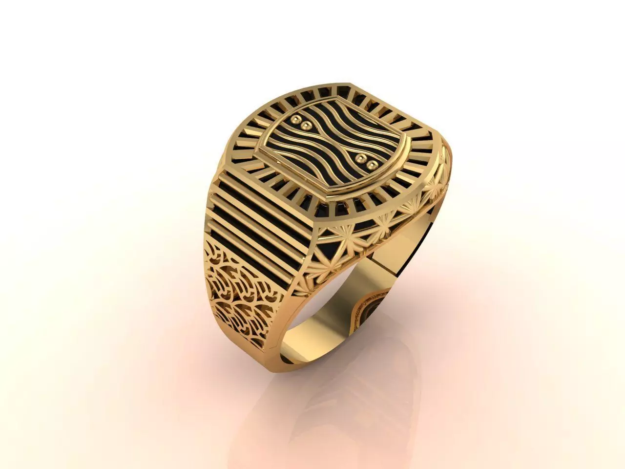 Gents Ring - Mens Ring STL READY FILES With 3DM Files 3D model 3D print model_0
